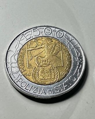500 Lire commemorativa con errore