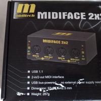 Interfaccia midi Midiface 2x2 Miditech