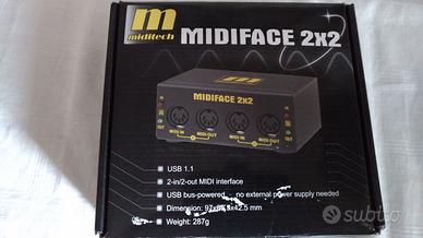 Interfaccia midi Midiface 2x2 Miditech