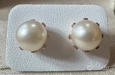 PAIO ORECCHINI ORO ROSA 18kt. E PERLE