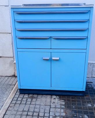 Mobile mobiletto celeste multiuso cucina bagno