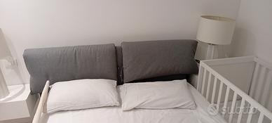 letto matrimoniale con contenitore e materasso 