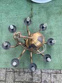 Lampadario antico in ottone