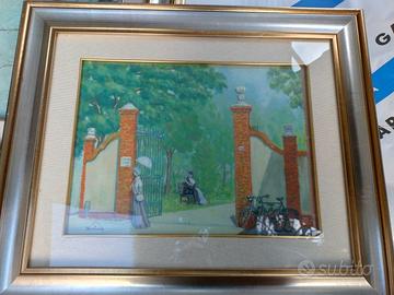 Quadro ingresso villa Borromeo