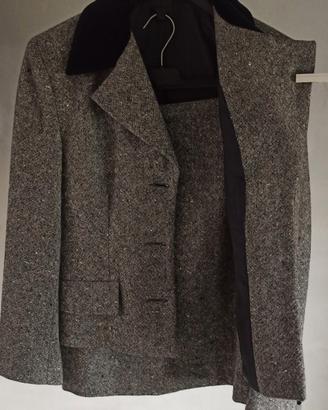 Tailleur grigio giacca/gonna