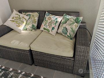 2 divani 2  posti componibile Solleron e tavolino