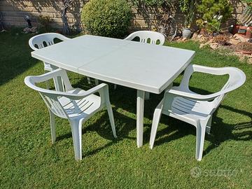 Tavolo e sedie PVC giardino - EUR Roma