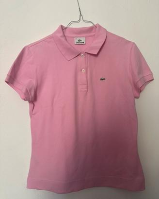 Lacoste polo rosa donna
