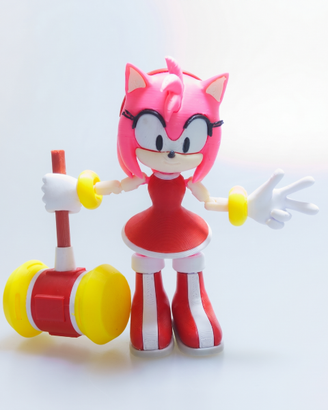 Action figure Amy Rose snodabile (Stampa 3D)