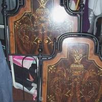 Letto Singolo Ferro Battuto Decorato Stile Liberty