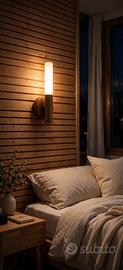 Lampada Parete LED Magnetica Legno - Nuova