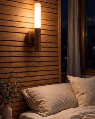 Lampada Parete LED Magnetica Legno - Nuova
