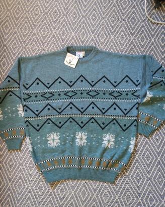 Maglione vintage made in Italy in lana taglia XL, 