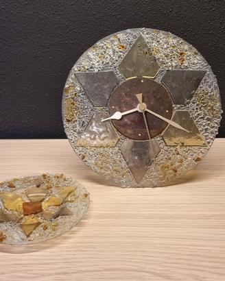 Orologio con posacenere originale di Murano