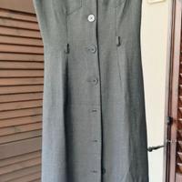Vestito lungo misto lana, grigio antracite