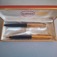 Set penne Aurora vintage stilografica + sfera  