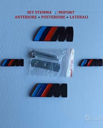 Emblema Bmw Msport anteriore posteriore e laterali