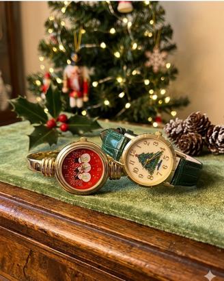 Coppia Orologi Vintage Natalizi