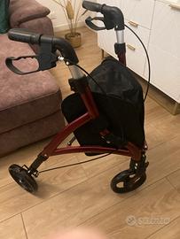 Deambulatore in alluminio ultraleggero rosso