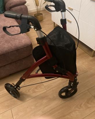 Deambulatore in alluminio ultraleggero rosso