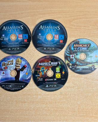 Lotto 5 Giochi PS3 solo disco