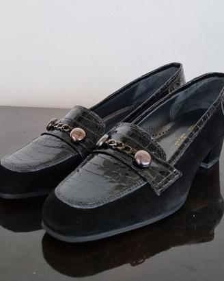 Décolleté Gabor Effetto Coccodrillo Lucido Nero 38