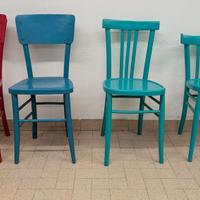 4 sedie colorate 