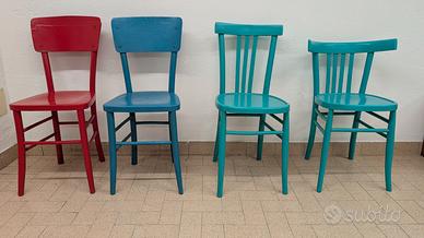 4 sedie colorate 