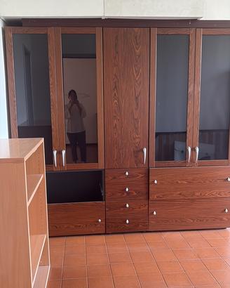 Mobile parete attrezzata / scrivania per ufficio