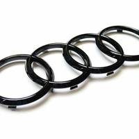 Coppia Stemmi Emblema Fregio Audi - Nero Lucido