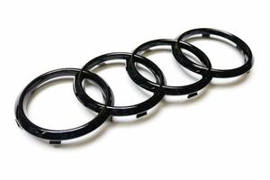Coppia Stemmi Emblema Fregio Audi - Nero Lucido