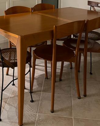 Set 4 sedie legno color ciliegio