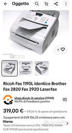 multifunzione RICOH Laser Fax