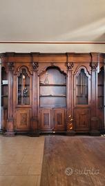 Libreria / parete attrezzata in legno massello sti