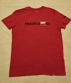 T-shirt Nautica 83 tg L cotone rosso 