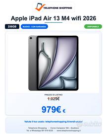 Apple iPad Air 13 M4 wifi 2026 256GB Nuovo