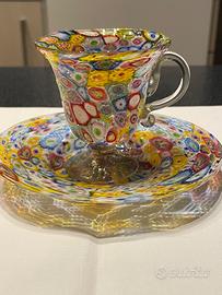 Murano Millefiori tazza caffè Golden Quilt