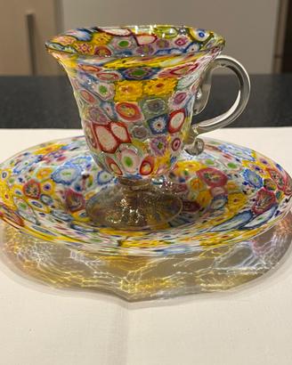 Murano Millefiori tazza caffè Golden Quilt