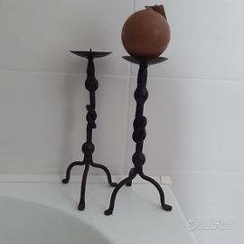 Candelabri etnici India ferro battuto a mano