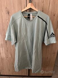 Maglia Adidas manica corta Zne color turchese tg L