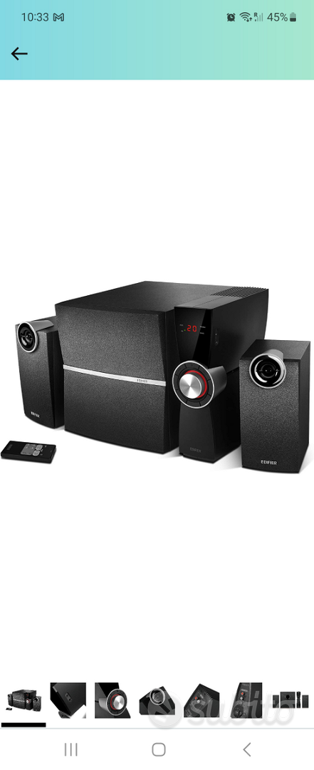 N NEWTOP Casse Set 2.1 Bluetooth PCS03 Speaker 38W Sistema Altoparlanti