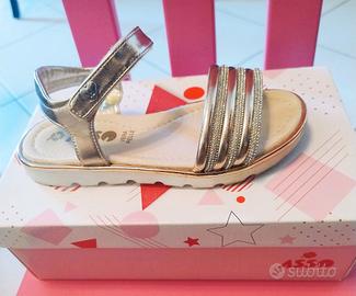 Sandali Asso Colore Oro vera pelle nr 32