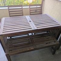 Set tavolo + sedie relax + panca