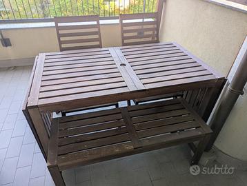Set tavolo + sedie relax + panca