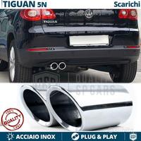 TERMINALI di Scarico per VW TIGUAN Acciaio Cromati