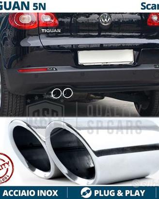TERMINALI di Scarico per VW TIGUAN Acciaio Cromati