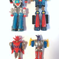 Lotto da 4 robots vintage da recupero in metallo