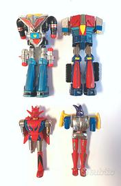 Lotto da 4 robots vintage da recupero in metallo