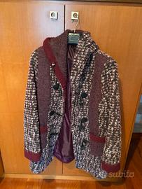 Giacca il lana melange bordeaux bianco