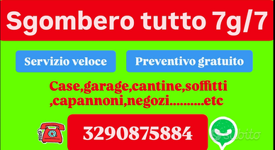 Sgombero,7g/7,prezzi imbattibili(anche gratis)